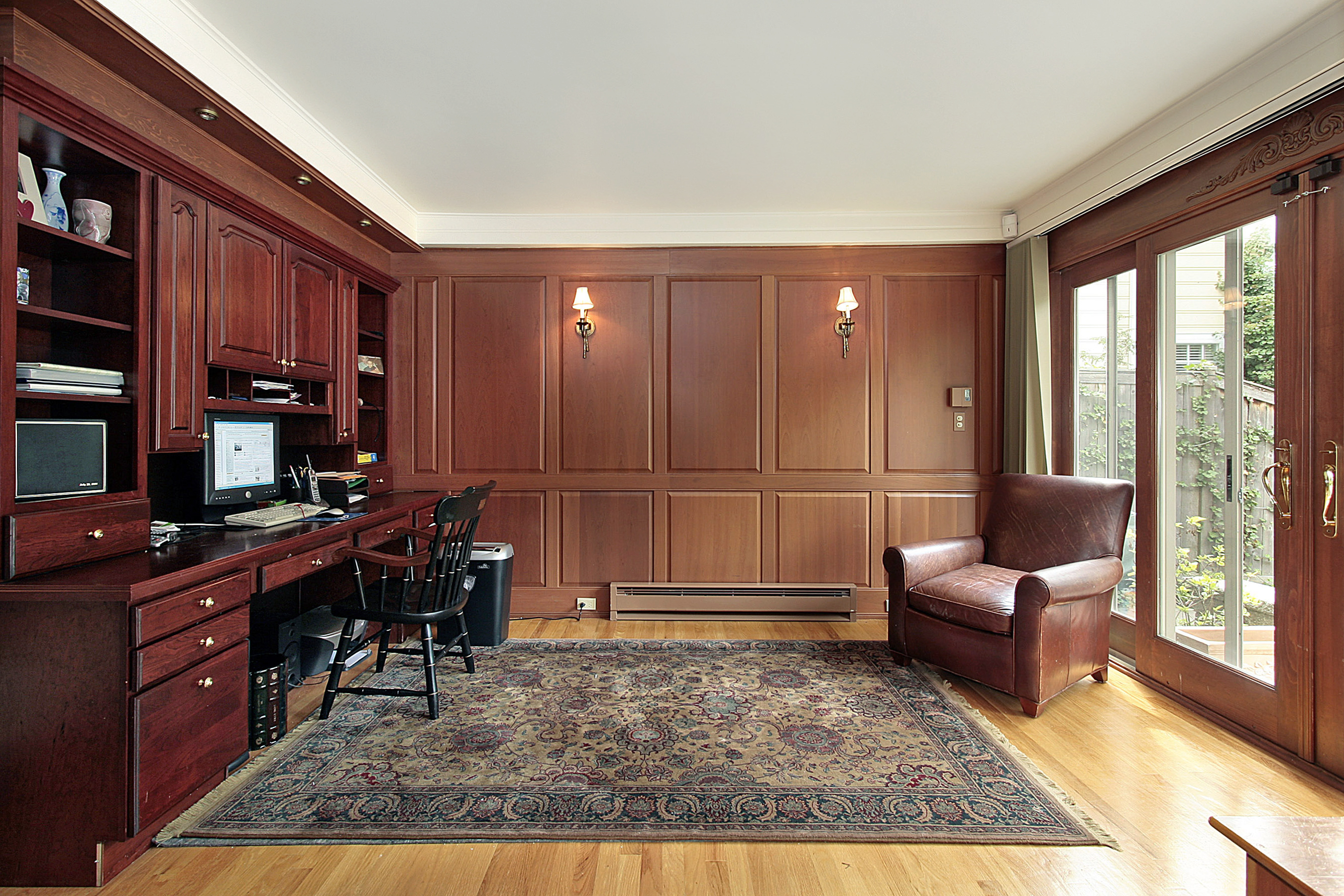 Cherry Wood Paneled Library Home Makeover Creations